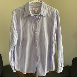 😍 Talbots Lavender Pinstripe Button Down Shirt
